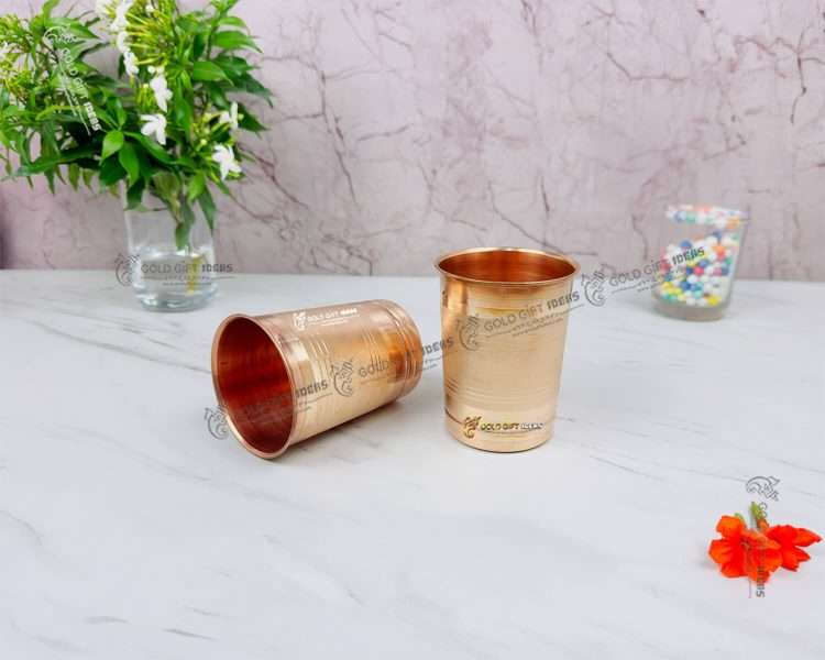 pure copper glass set of 2 2